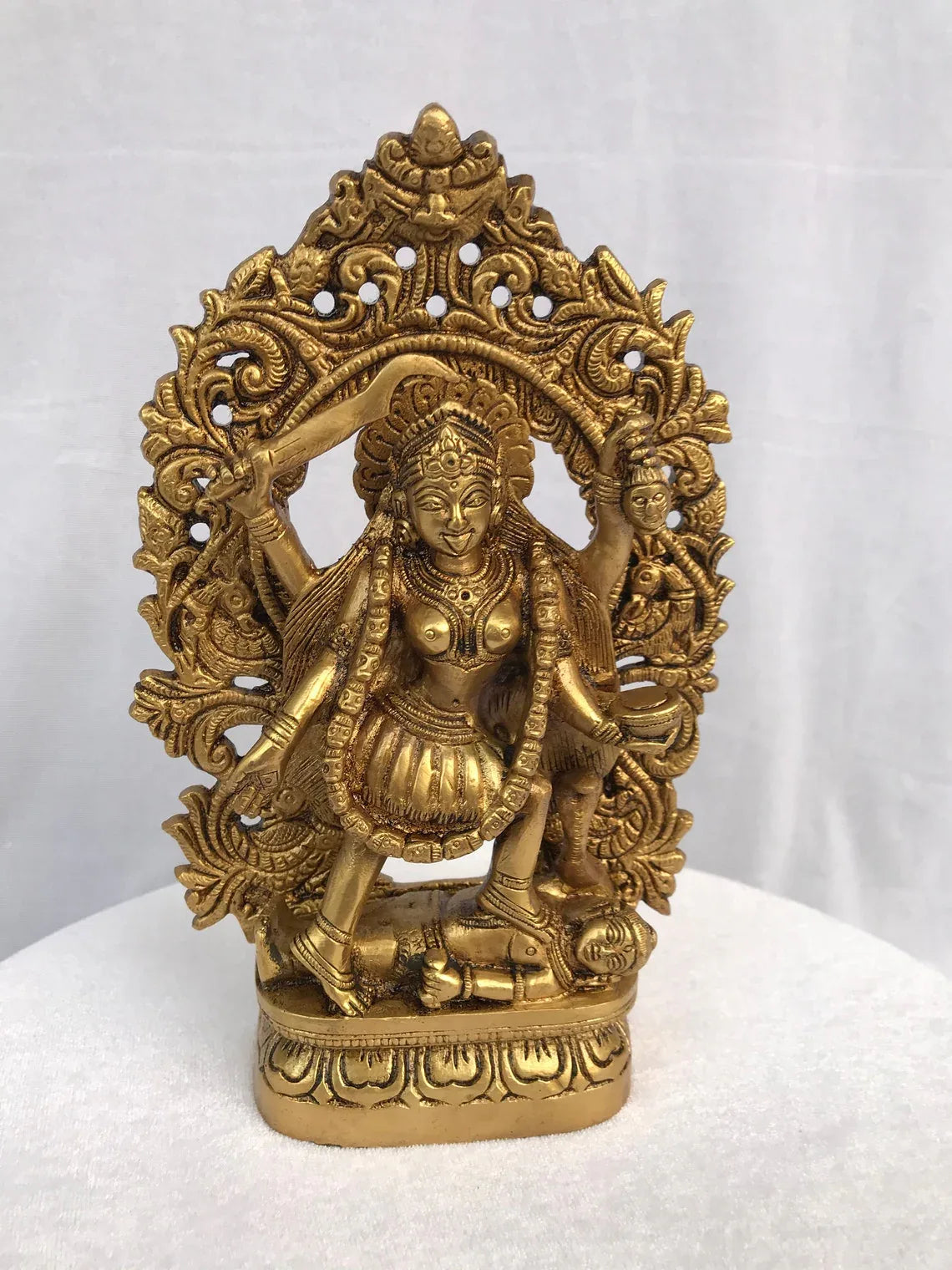 Brass Kali Mata Idol-ArtyCraftz.com