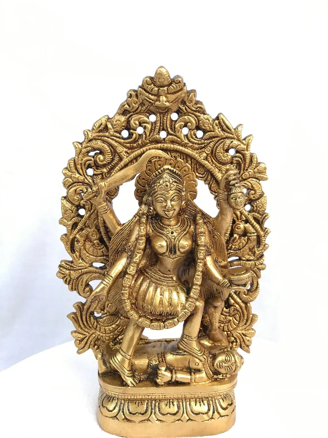 Brass Kali Mata Idol-ArtyCraftz.com