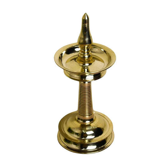 Brass Kerala Traditional Big Nilavilakku Oil Lamp-ArtyCraftz.com