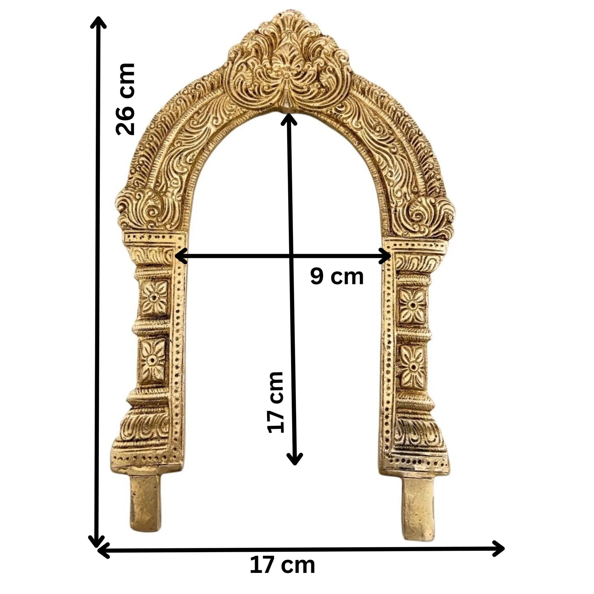 Brass Kirtimukha Yali Face Prabhavali 26 Cms-ArtyCraftz.com
