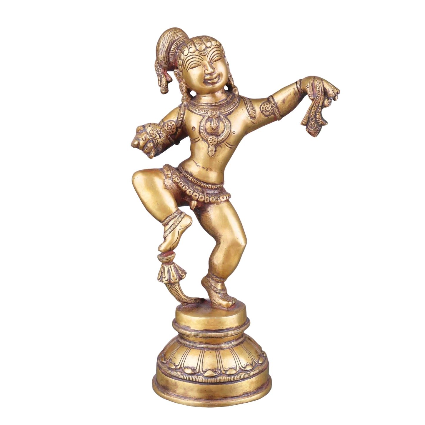 Brass Krishna Nartana Dancing Statue-ArtyCraftz.com