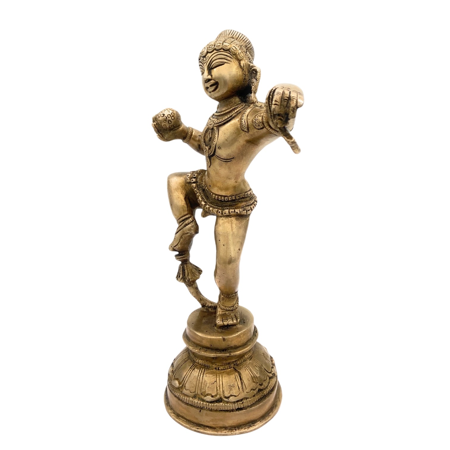 Brass Krishna Nartana Dancing Statue-ArtyCraftz.com