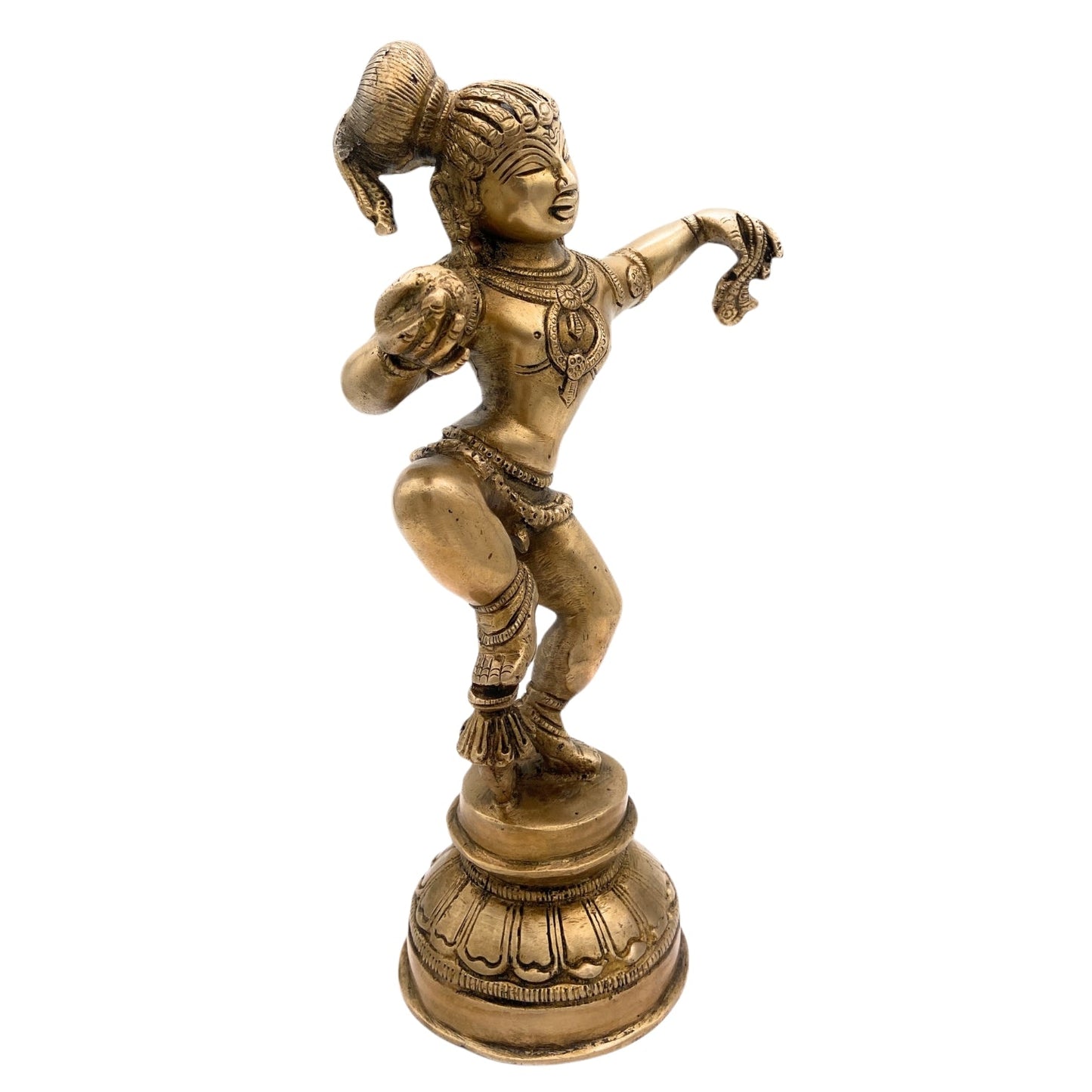 Brass Krishna Nartana Dancing Statue-ArtyCraftz.com
