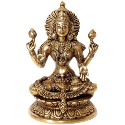 Brass Lakshmi 9 Inches Idol