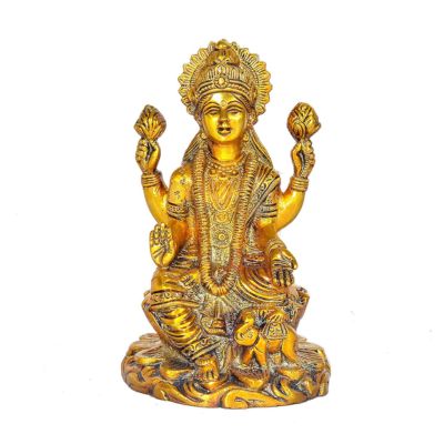 Brass Gaja Lakshmi With Elephant Statue