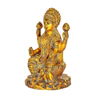 Brass Gaja Lakshmi With Elephant Statue