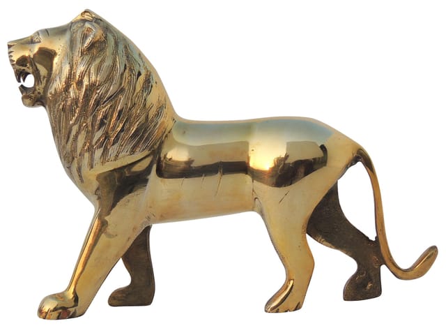 Brass Lion Showpiece