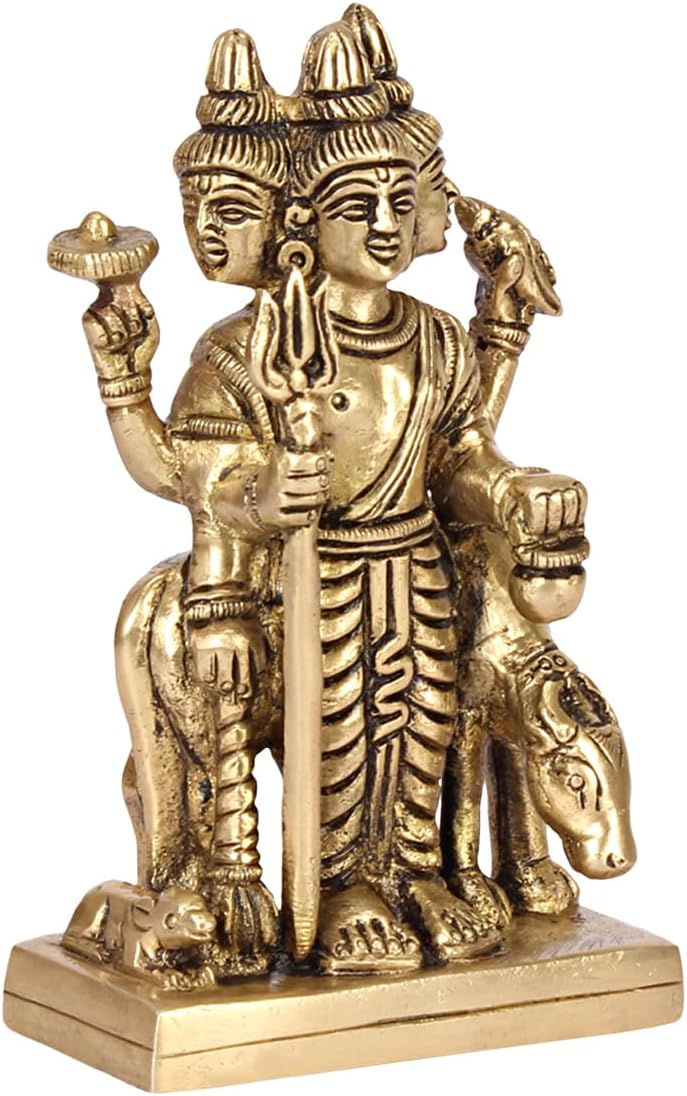 Brass Lord Dattatreya Statue-ArtyCraftz.com
