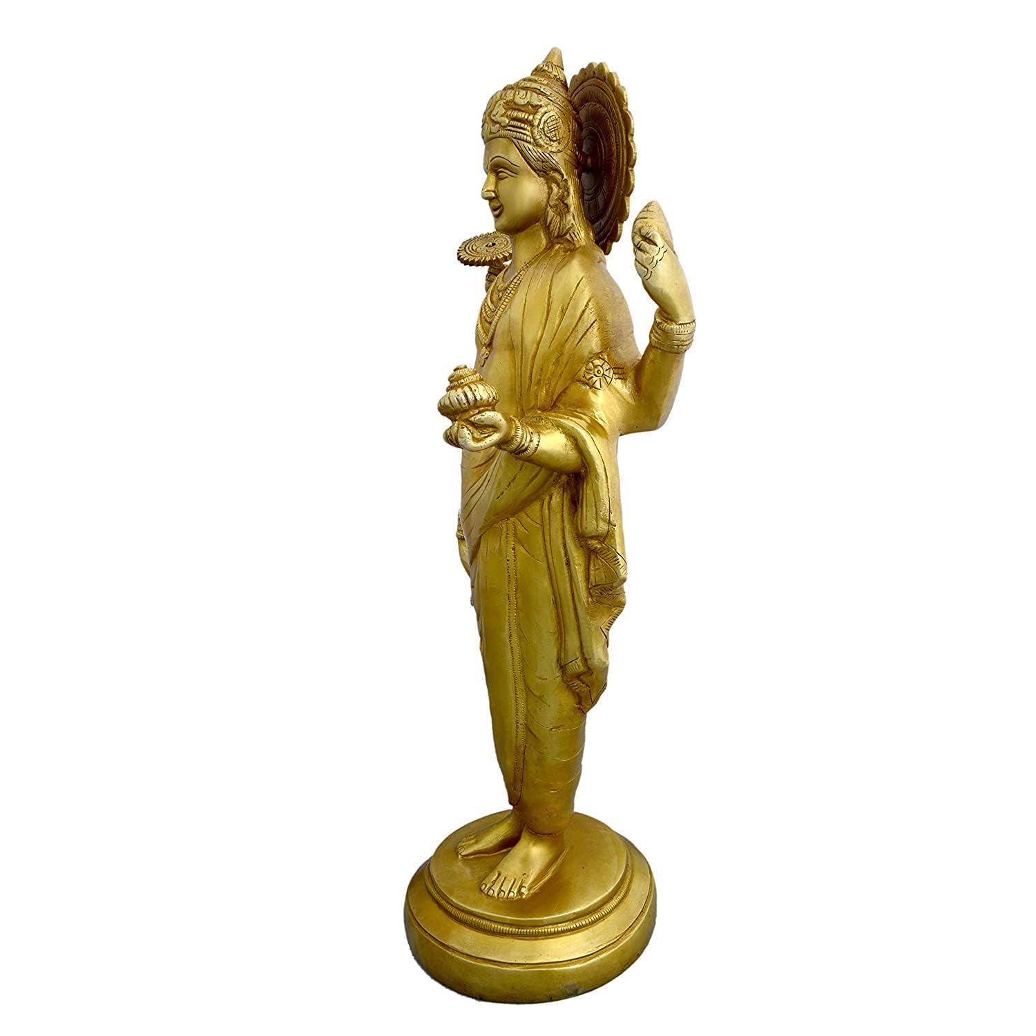 Brass Lord Dhanvantri 18 Inches Statue-ArtyCraftz.com