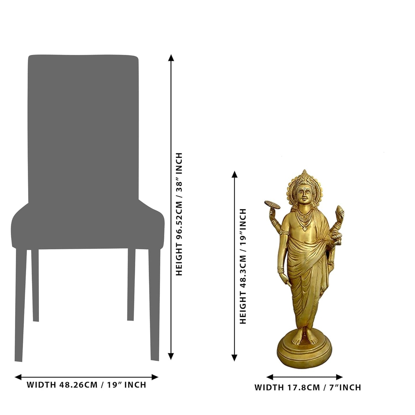 Brass Lord Dhanvantri 18 Inches Statue-ArtyCraftz.com