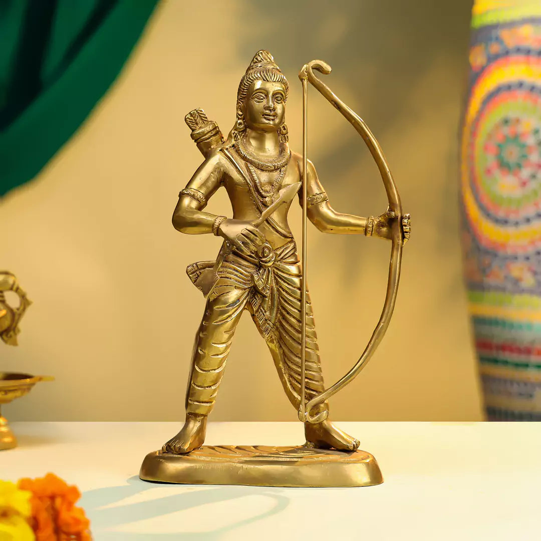 Brass Lord Rama Idol with Dhanush 1