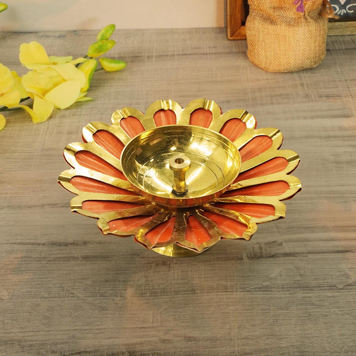 Brass Lotus 4 Inches Diya