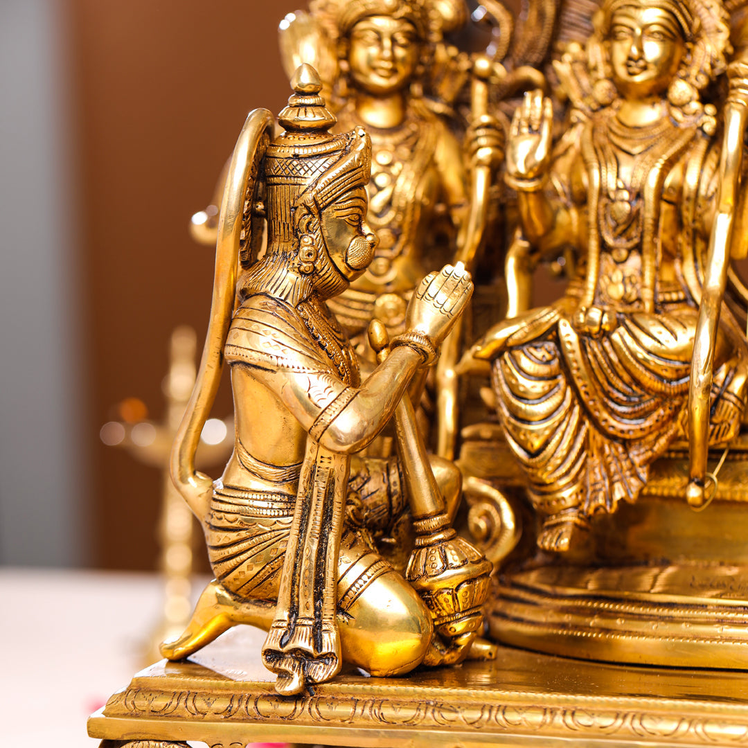 Brass Majestic Ram Darbar Statue-ArtyCraftz.com