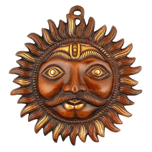 Brass Metal Plate Sun Wall Decor, Height : 8.2 inches - ArtyCraftz.com