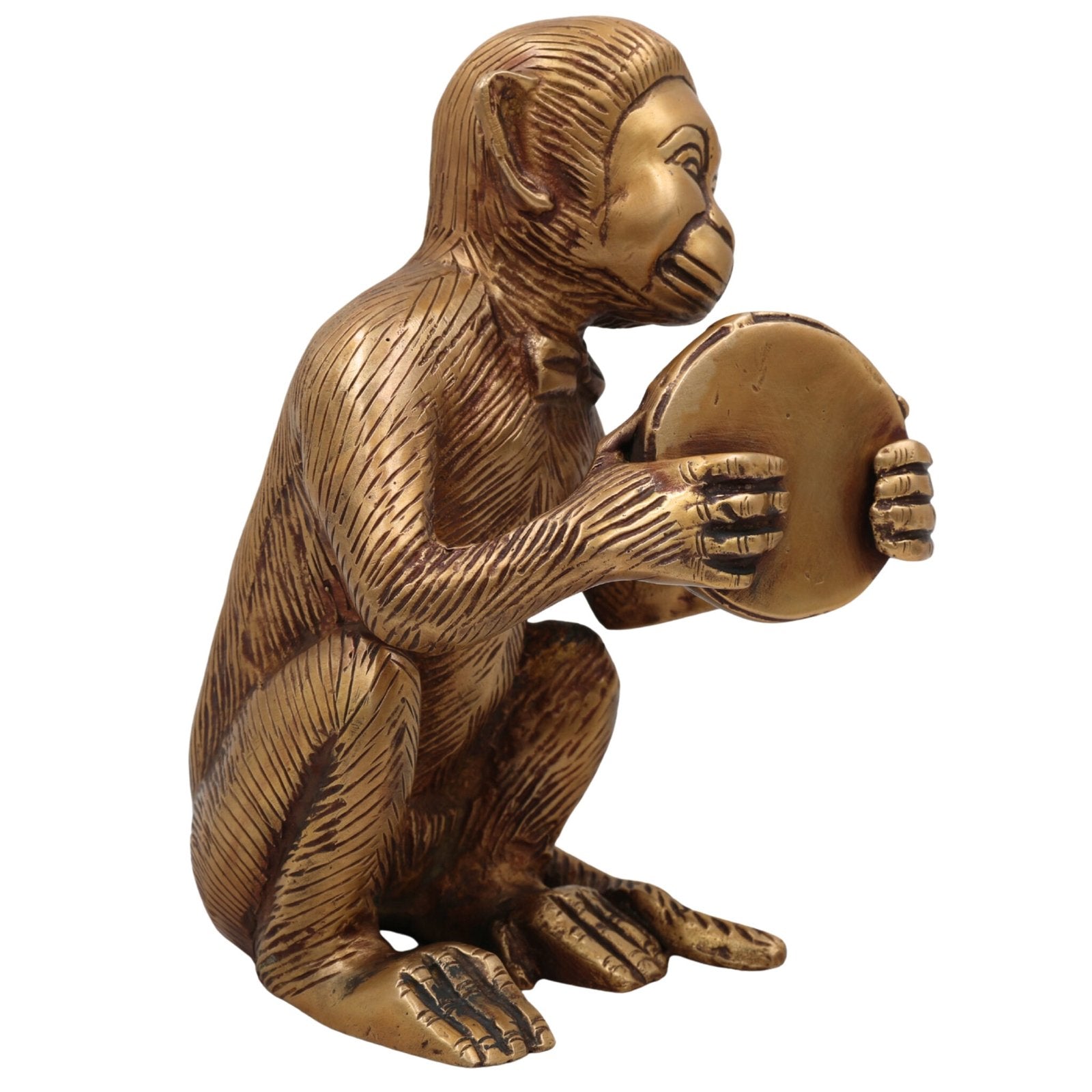 Brass Monkey with Plate Idol -ArtyCraftz.com