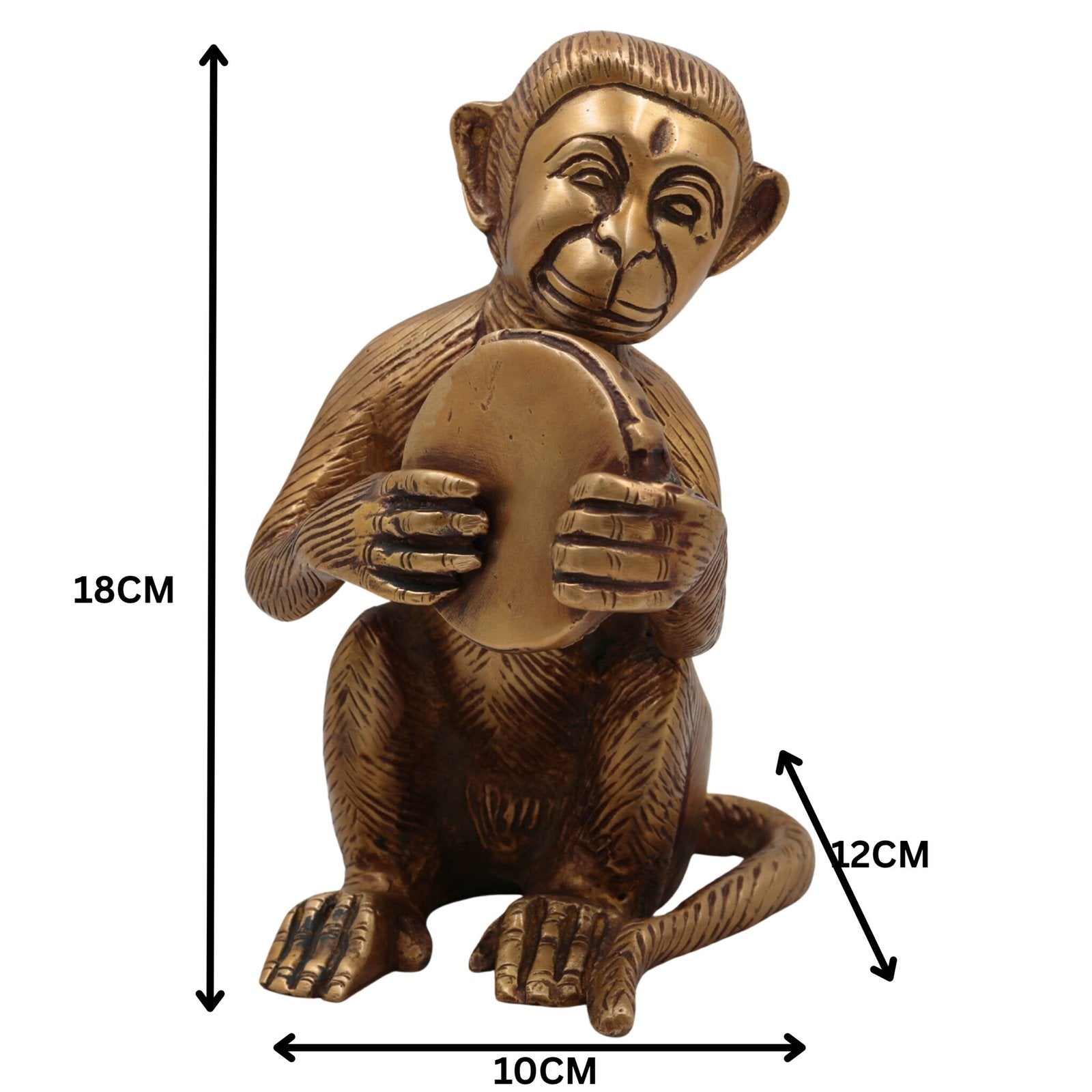 Brass Monkey with Plate Idol -ArtyCraftz.com