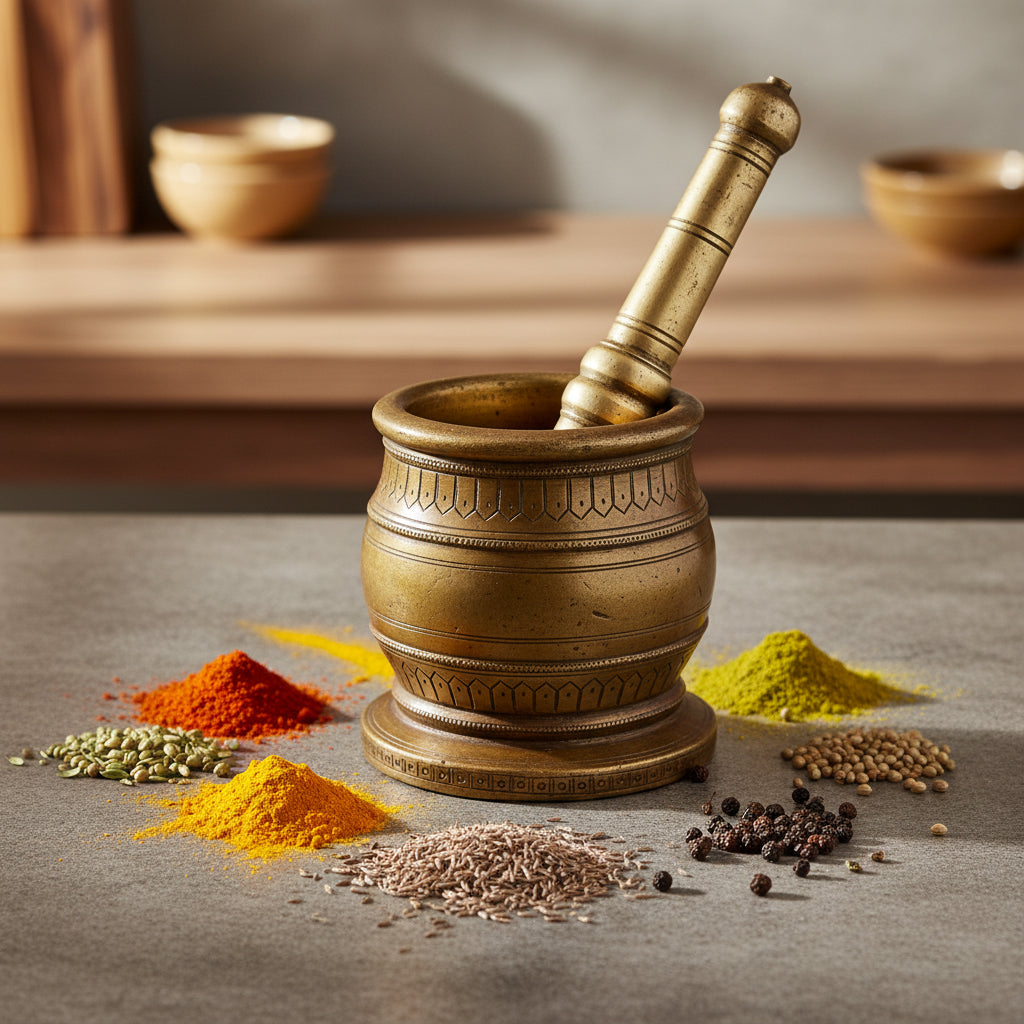 Brass Mortar and Pestle-ArtyCraftz.com