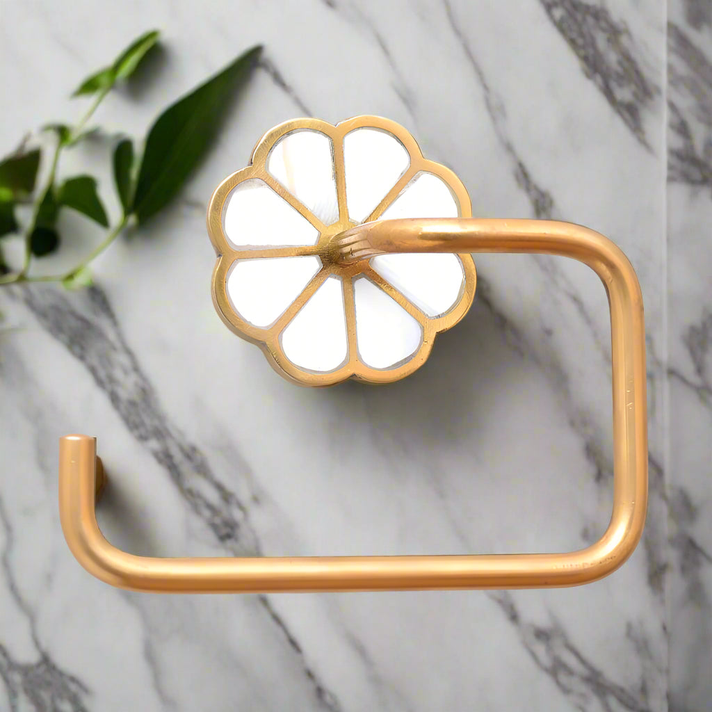 Brass Mother of Pearl Toilet Paper Holder-ArtyCraftz.com