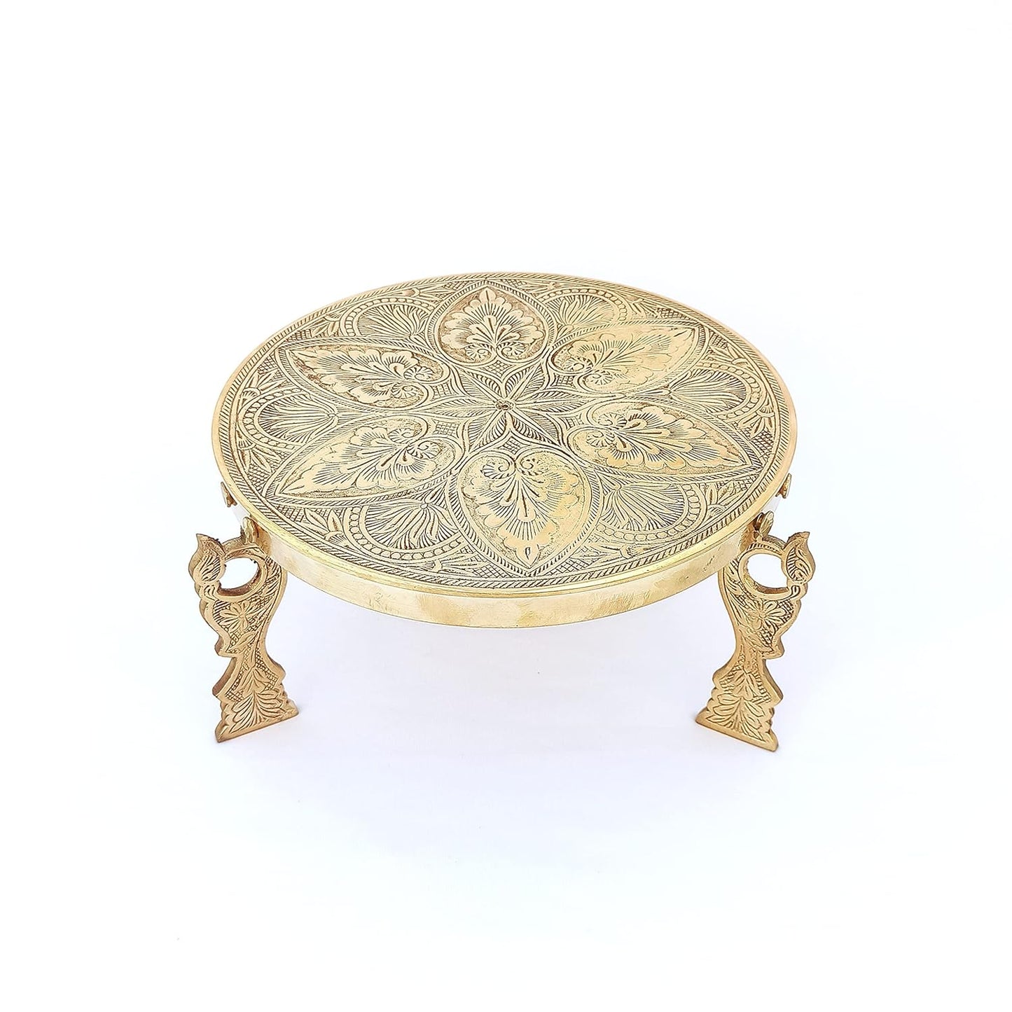 Brass Mukkali Stand, Brass Chowki - ArtyCraftz.com