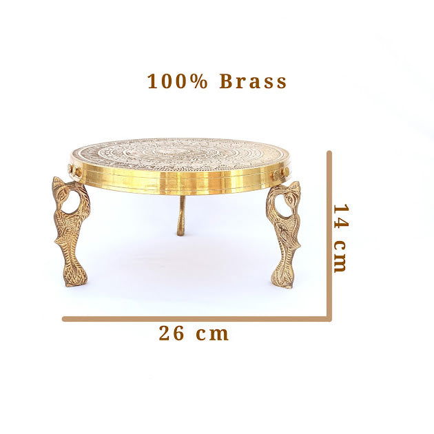 Brass Mukkali Stand, Brass Chowki - ArtyCraftz.com