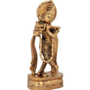 Brass Murali Krishna Statue Idol