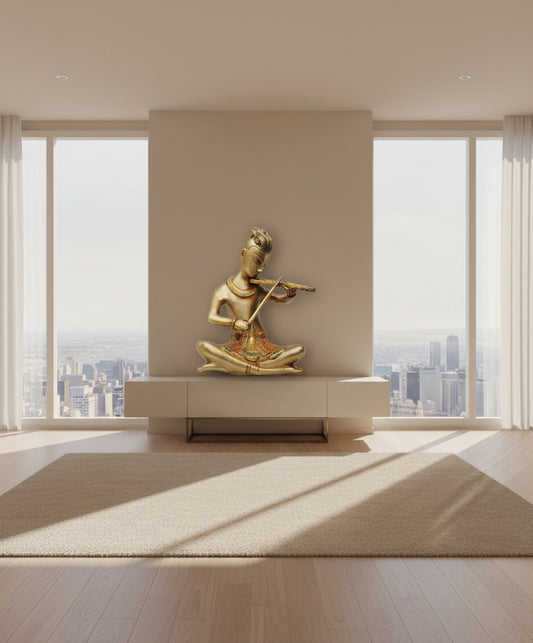 Brass Musician with Violin Showpiece - ArtyCraftz.com