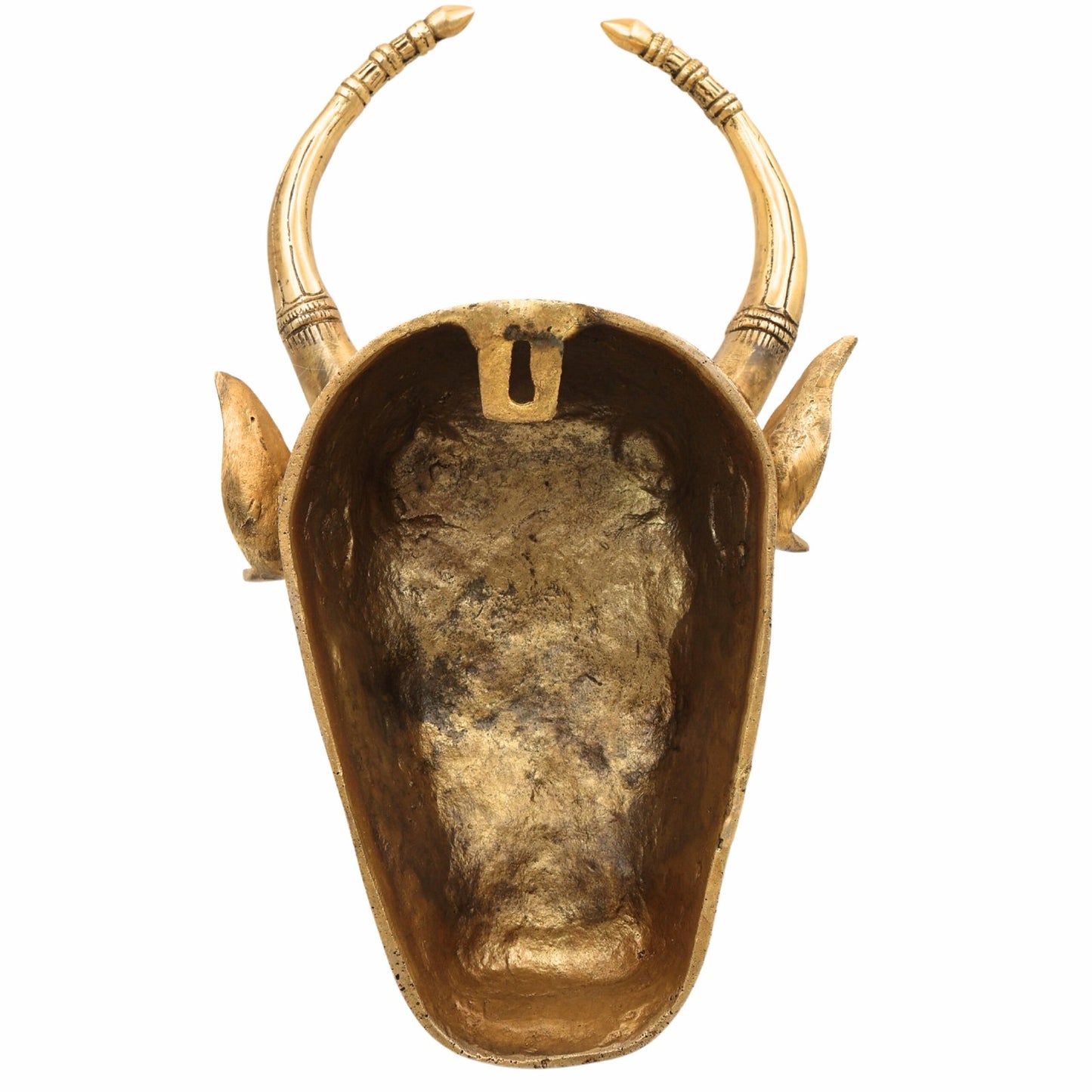 Brass Nandi Bull Face Wall Hanging-ArtyCraftz.com