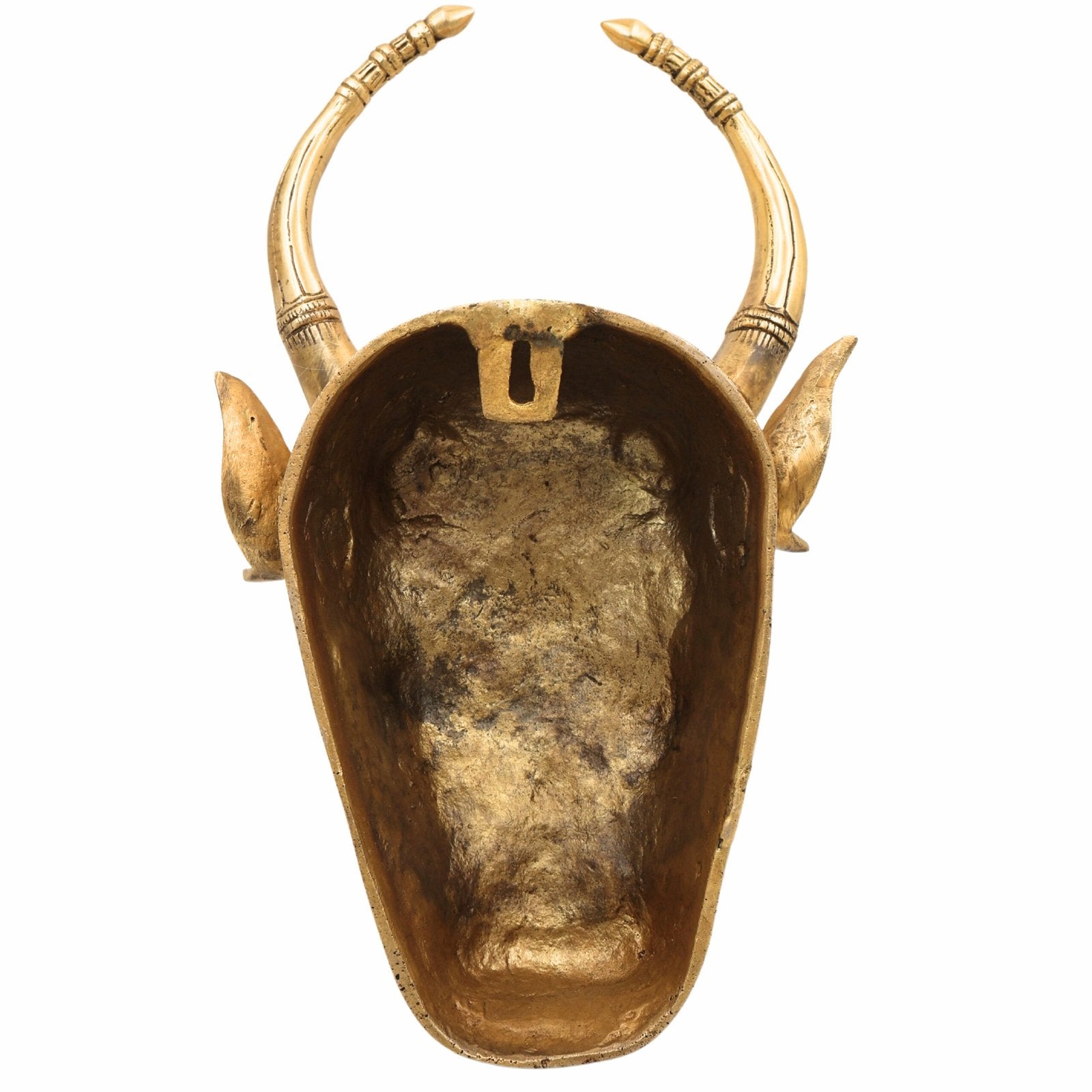 Brass Nandi Bull Face Wall Hanging-ArtyCraftz.com