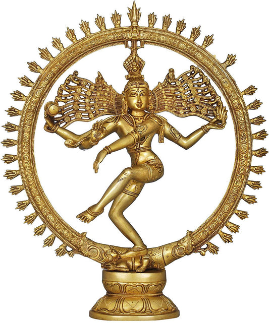 Brass Nataraja Dancing Shiva Height 20 Inch - ArtyCraftz.com