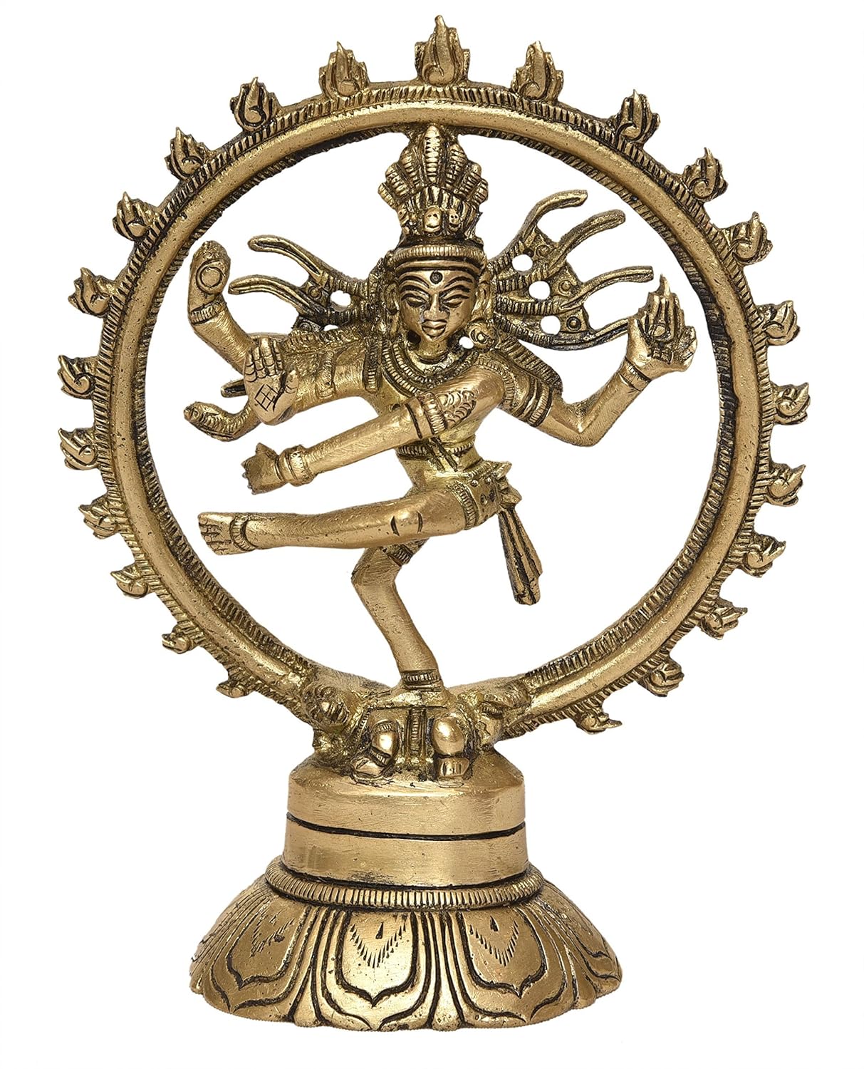 Brass Nataraja Statue Home Decor Gifting 5.5" Inches-ArtyCraftz.com