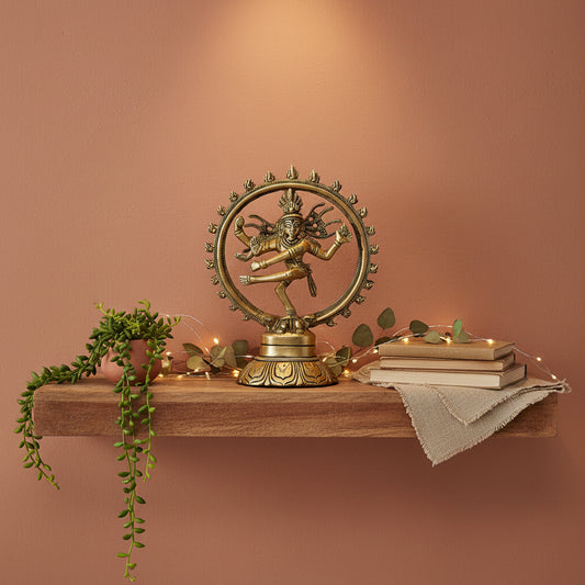 Brass Nataraja Statue Home Decor Gifting 5.5" Inches Height - ArtyCraftz.com