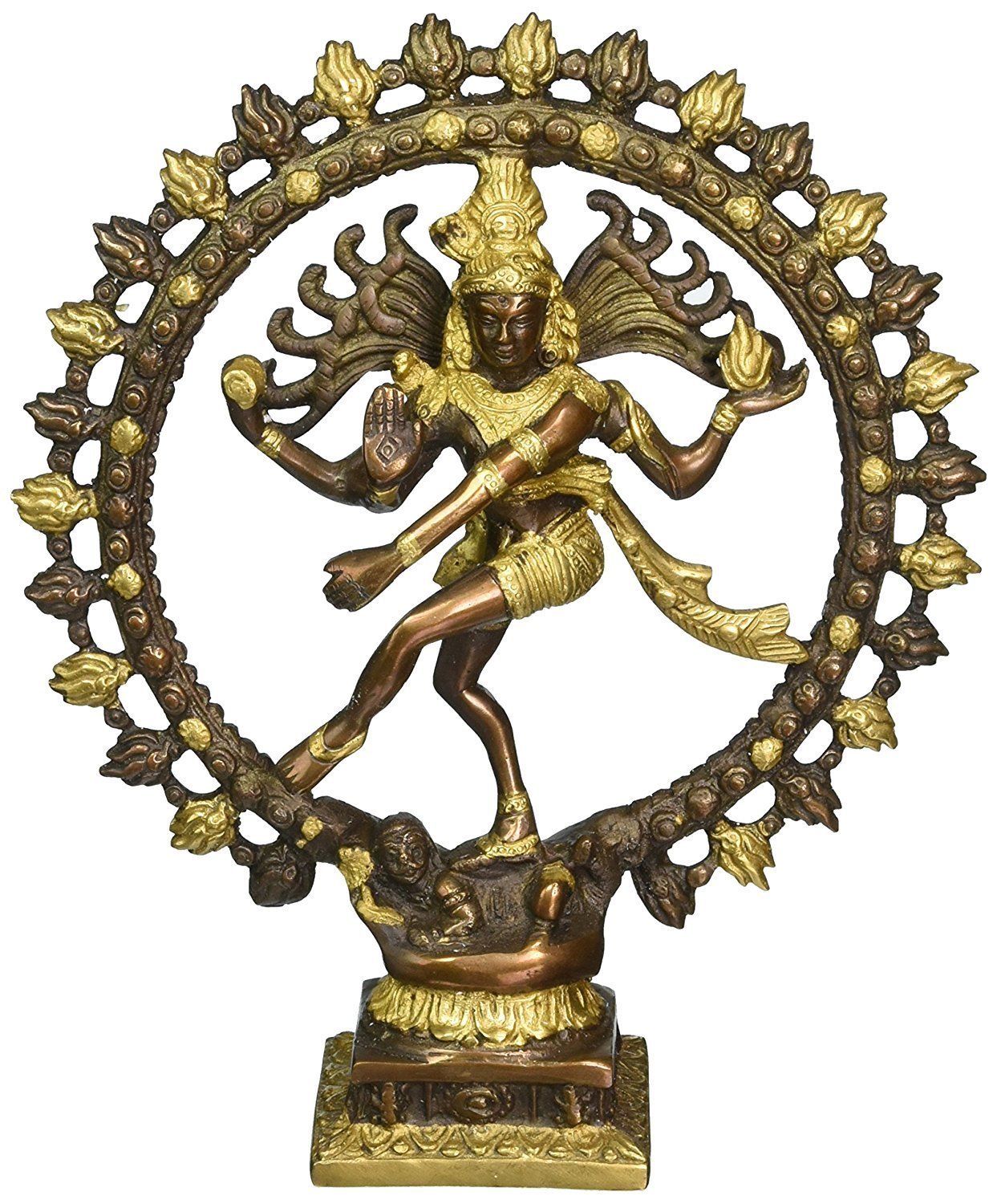 Brass Nataraja Statue – Lord Shiva Dancing Idol for Home Temple 11 Inches-ArtyCraftz.com