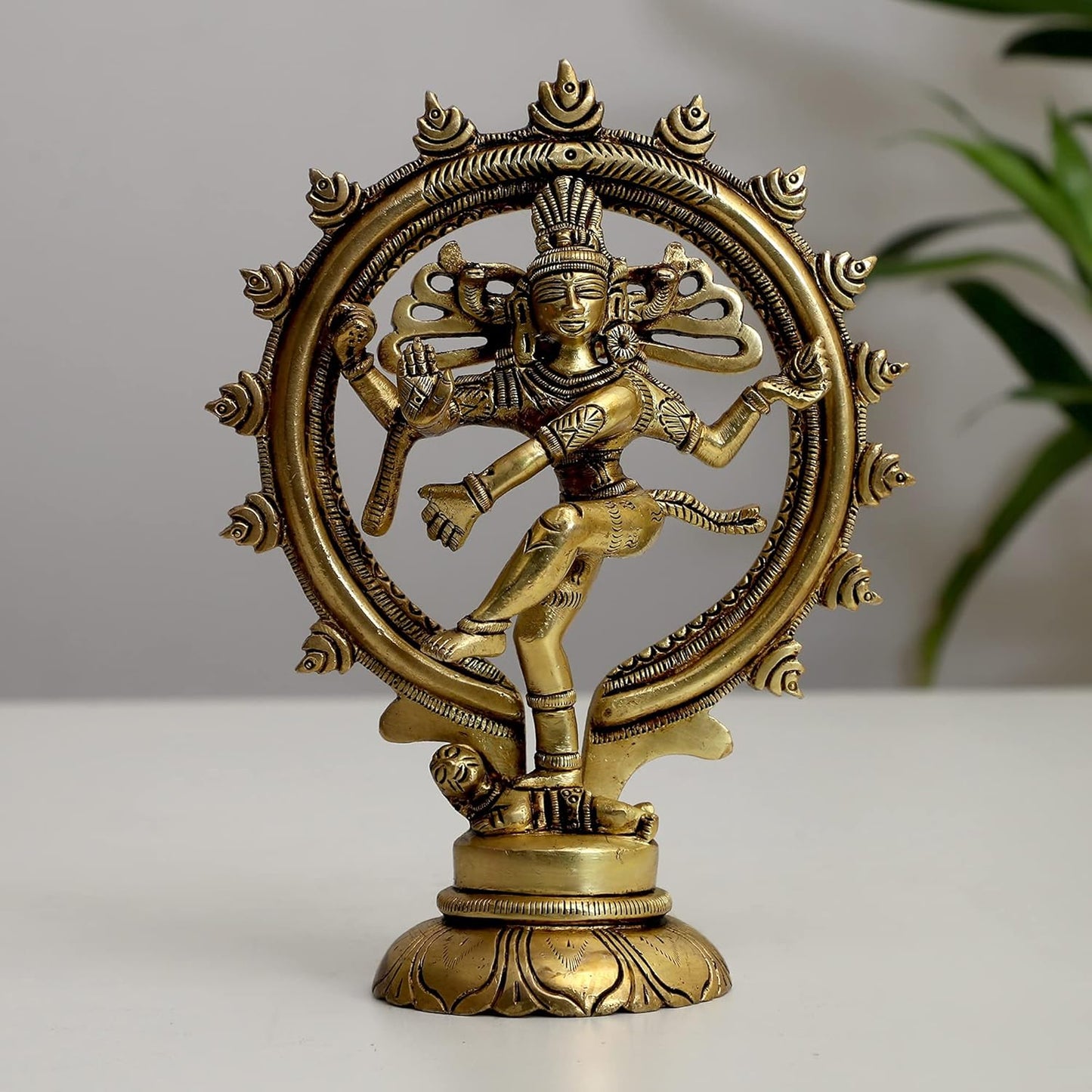 Brass Nataraja with Flower Prabhavali Idol