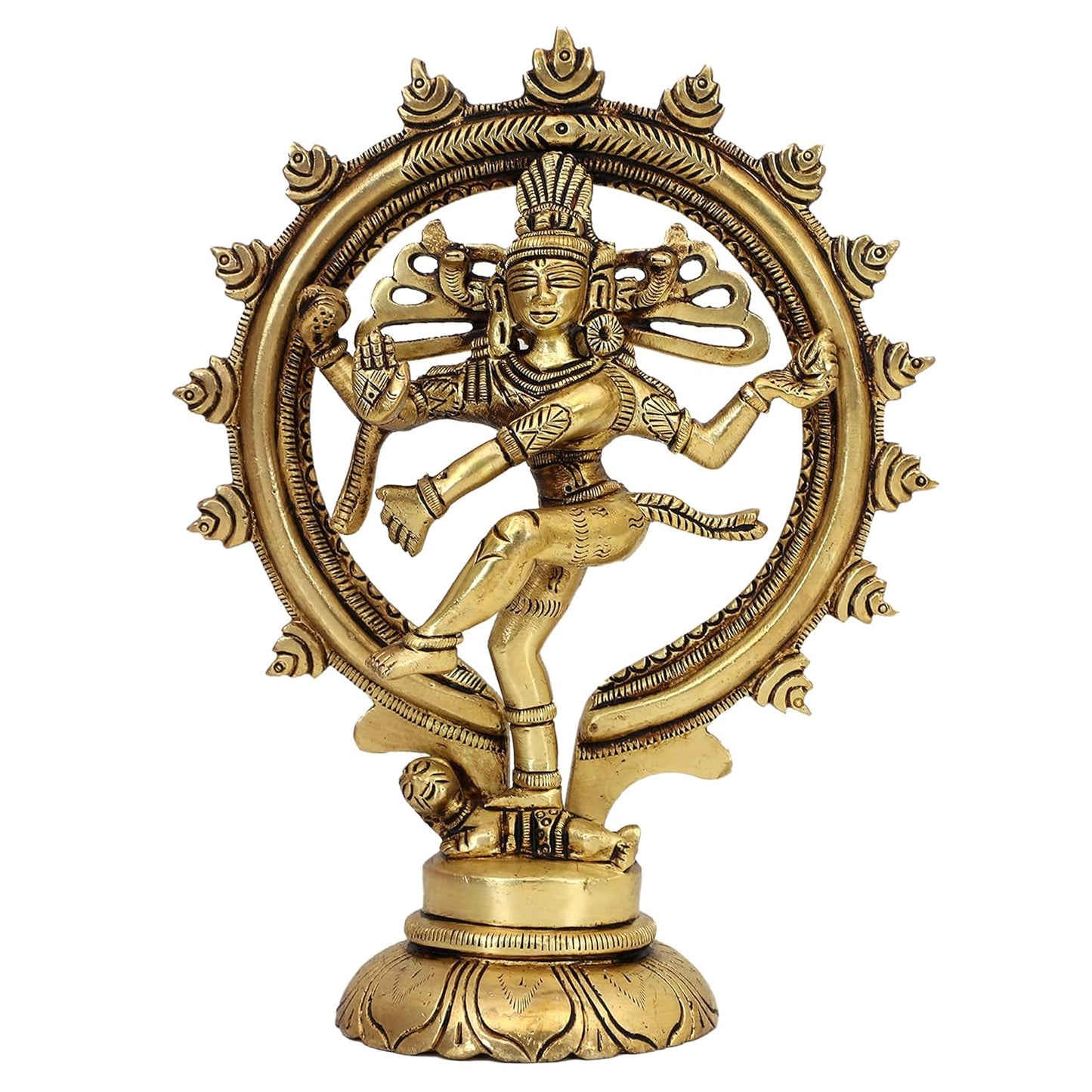 Brass Nataraja with Flower Prabhavali Idol