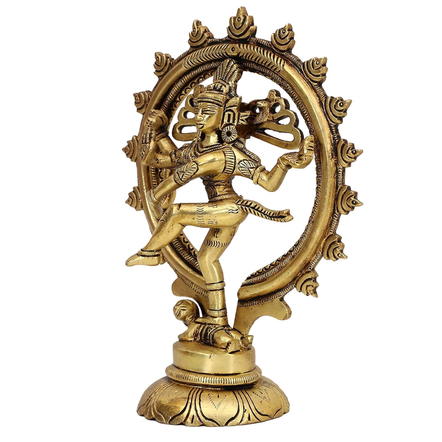 Brass Nataraja with Flower Prabhavali Idol