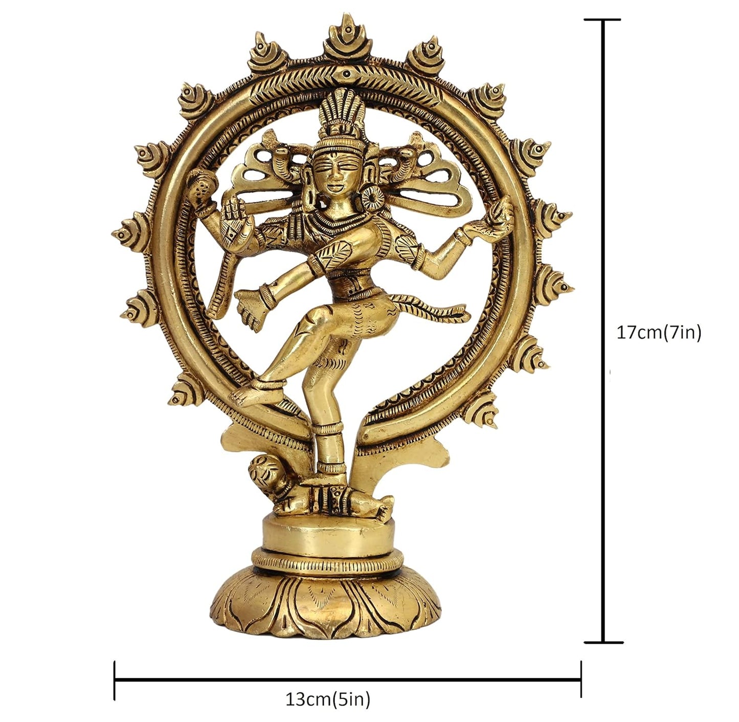 Brass Nataraja with Flower Prabhavali Idol