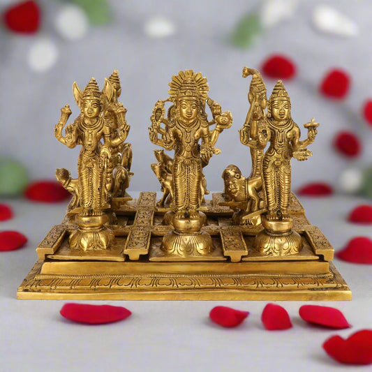 Brass Navagraha Statue Set with Their Vahanas -ArtyCraftz.com