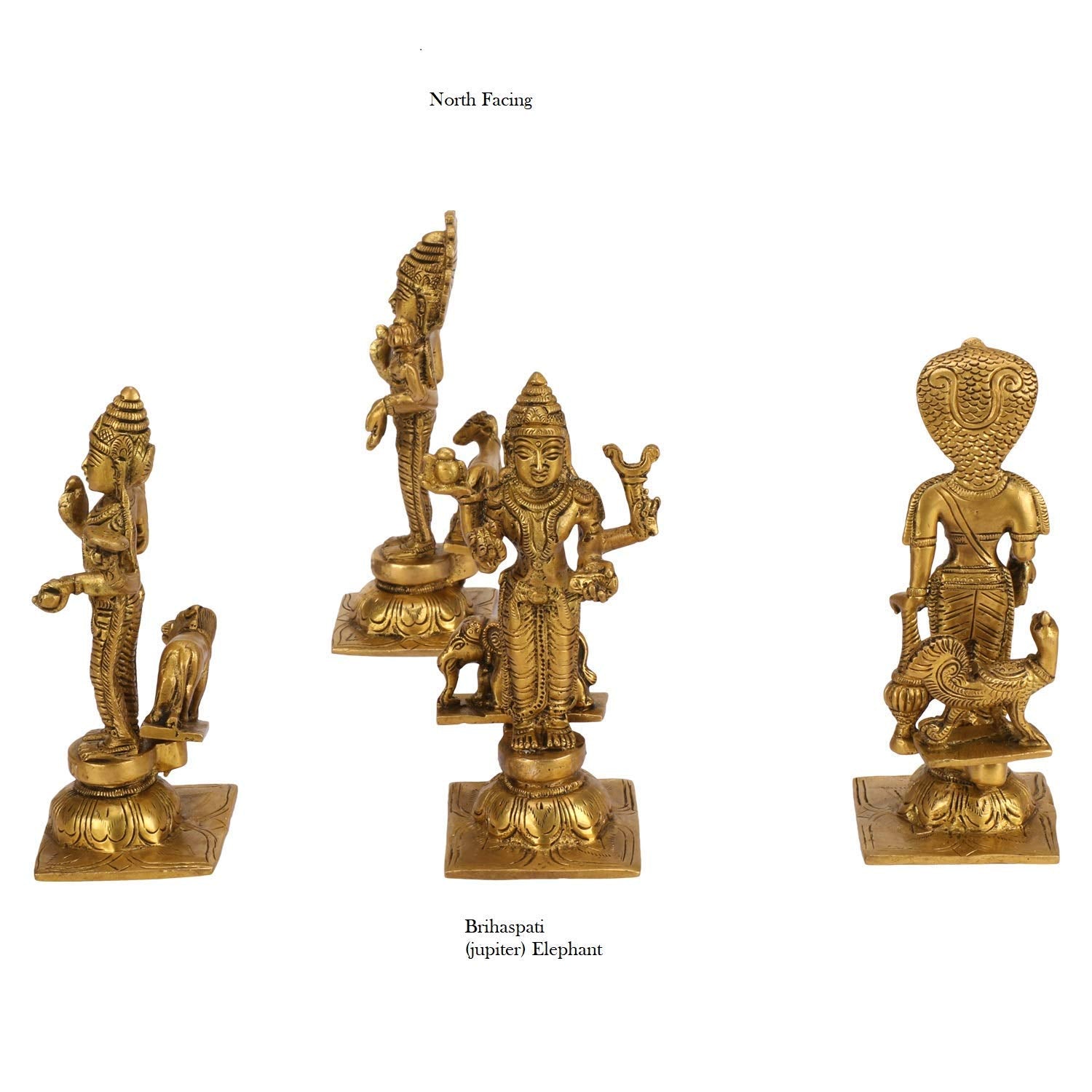 Brass Navagraha Statue Set with Their Vahanas -ArtyCraftz.com