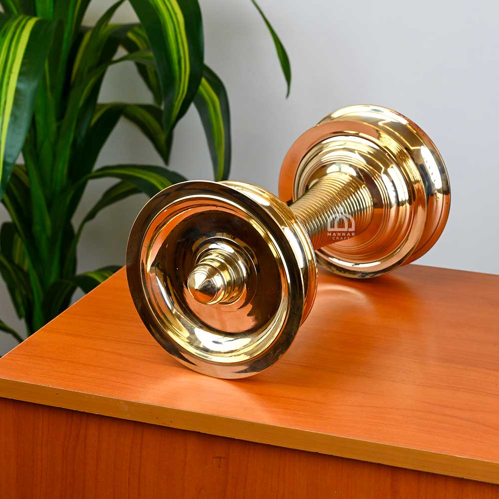 Brass Nilavilakku With Bud Design-ArtyCraftz.com