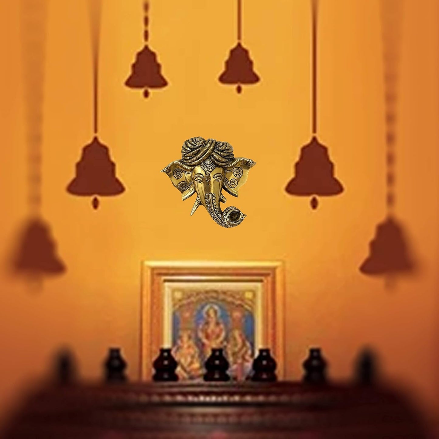 Brass Pagdi Ganesha Wall Hanging- ArtyCraftz.com