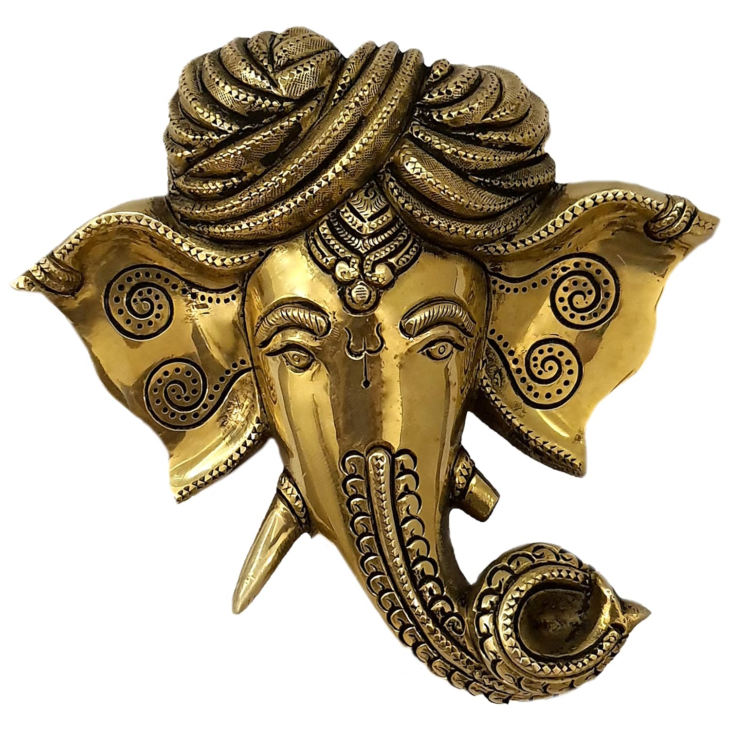 Brass Pagdi Ganesha Wall Hanging- ArtyCraftz.com