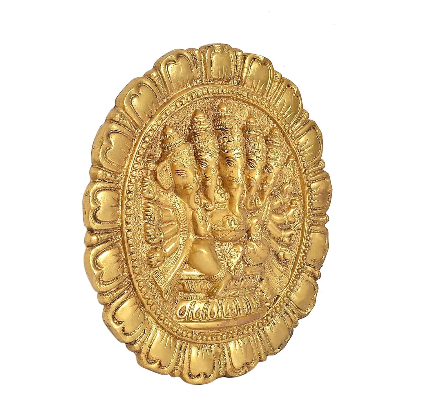 Brass Pancha Mukha Ganesha Wall Hanging- ArtyCraftz.com