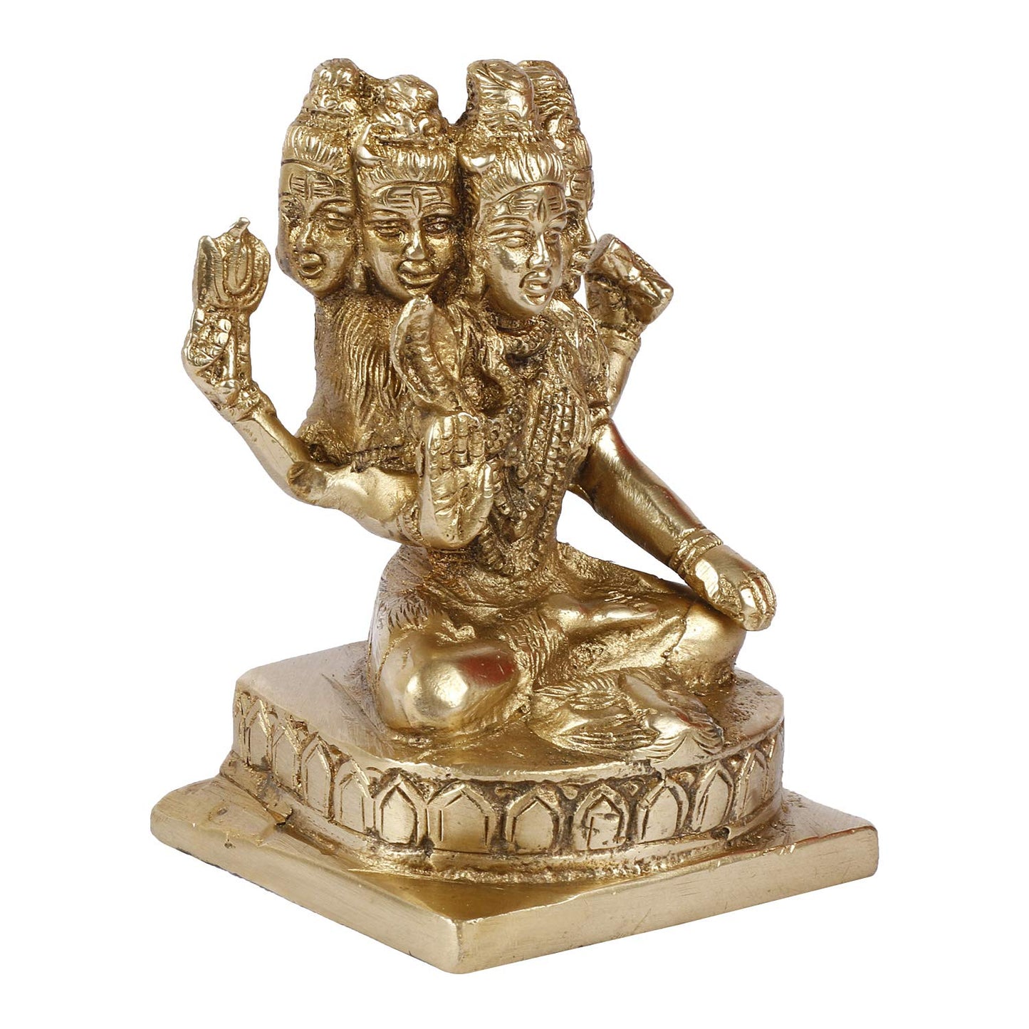 Brass Panchmukhi Shiva Statue-ArtyCraftz.com