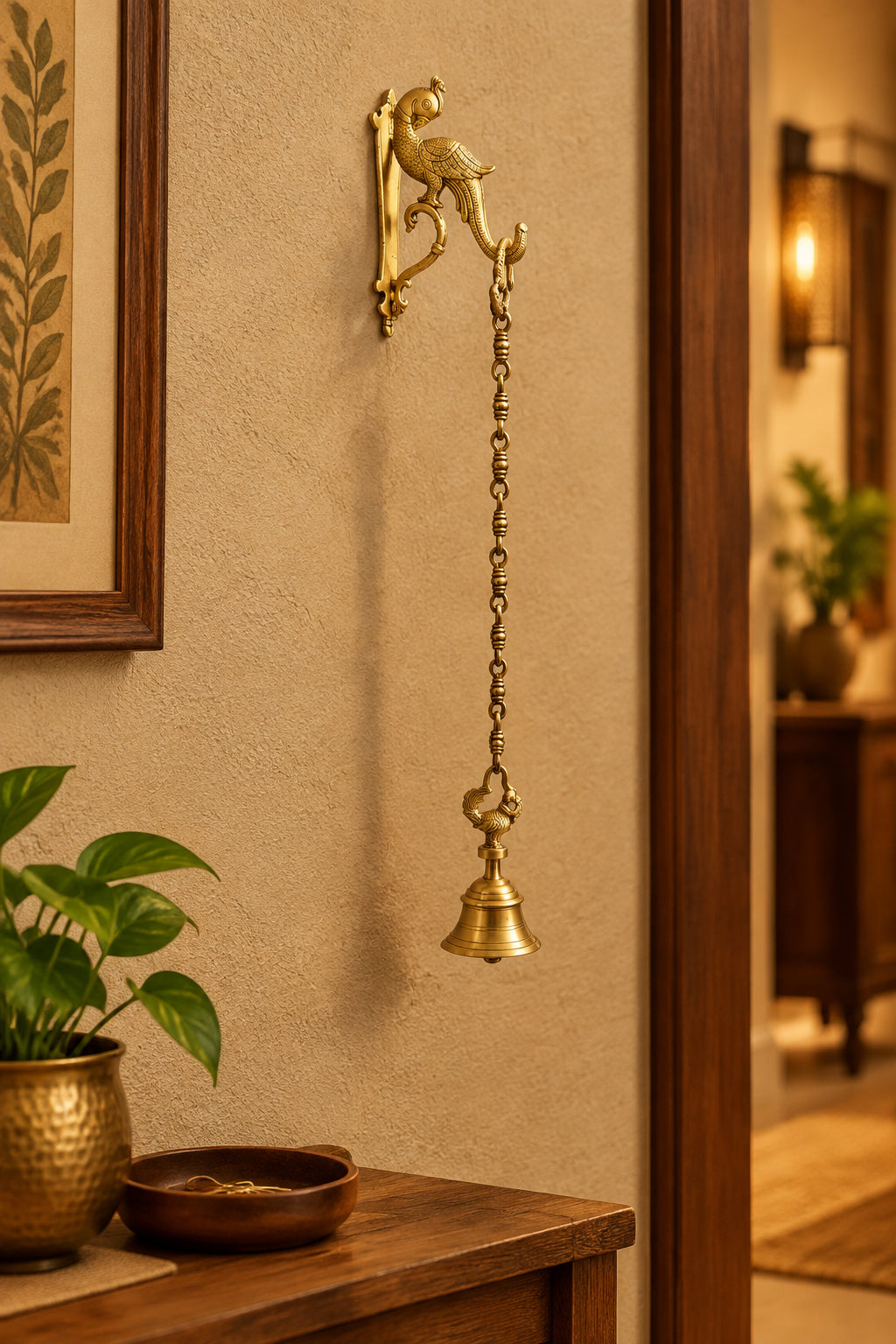 Brass Peacock Hook Holder-artycraftz.com