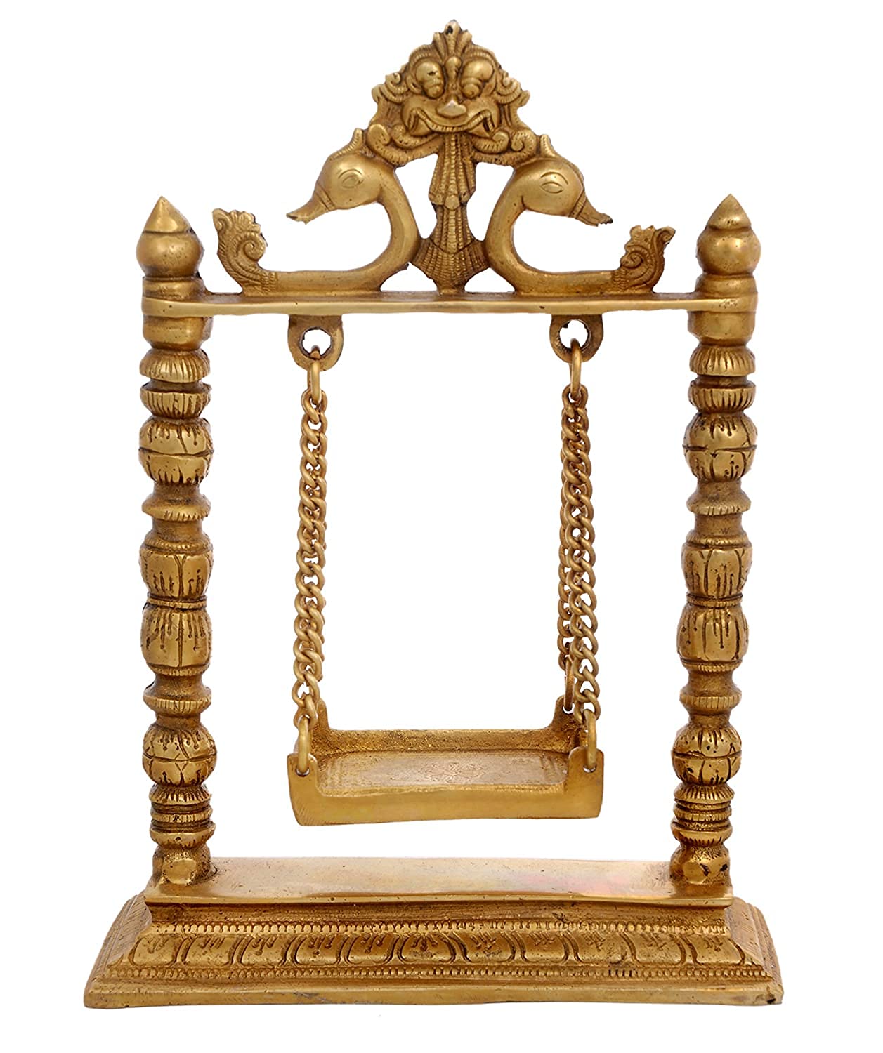 Brass Peacock Swing Decorative Showpiece-ArtyCraftz.com