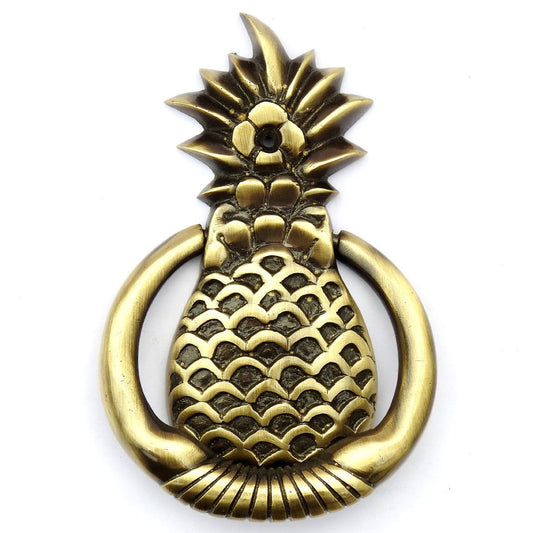 Brass Pineapple Shape Door Knocker Golden Color - ArtyCraftz.com