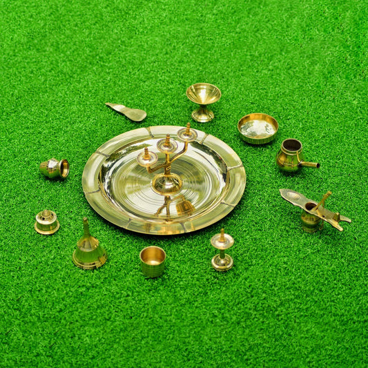 Brass Pooja Set Kerala Astamangalya