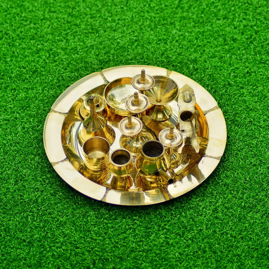 Brass Pooja Set Kerala Astamangalya