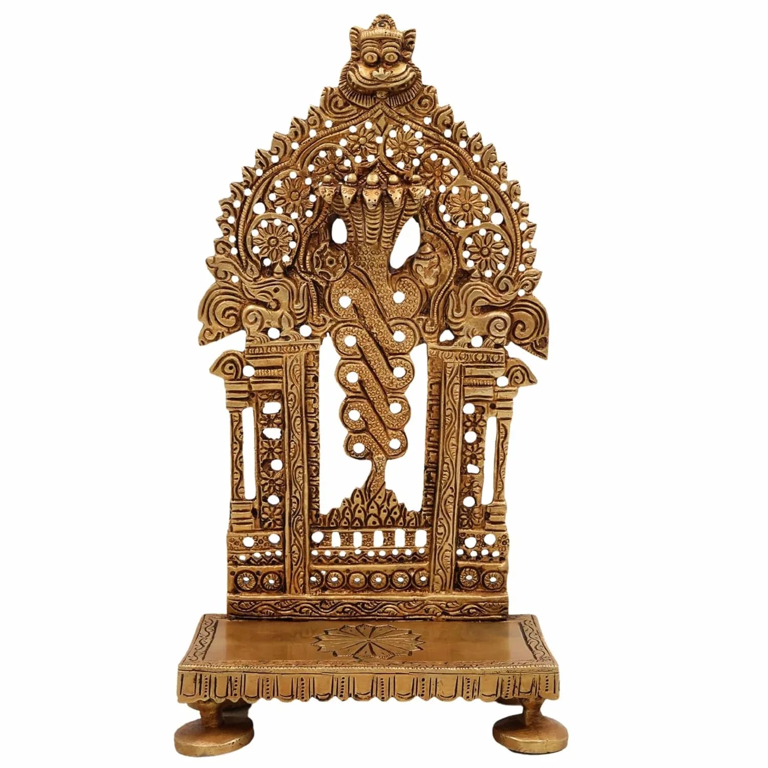 Brass Prabhavali Tiruvachi Thiruvasi Arch Frame with Stand (24 cm)-ArtyCraftz.com