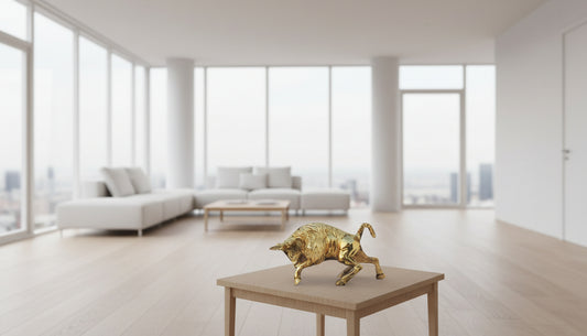 Brass Raging Bull Showpiece - ArtyCraftz.com